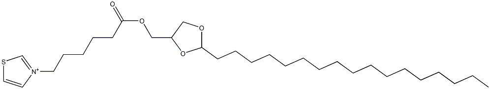 3-[6-(2-Heptadecyl-1,3-dioxolan-4-ylmethoxy)-6-oxohexyl]thiazolium Structure