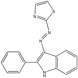 2-Phenyl-3-(2-thiazolylazo)-1H-indole 结构式