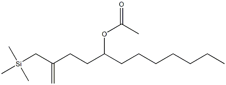 Acetic acid 2-[(trimethylsilyl)methyl]-1-dodecen-5-yl ester|