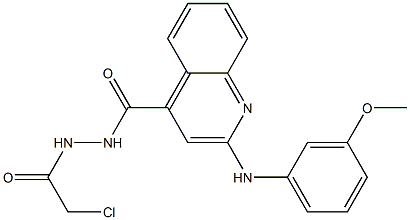 N'-Chloroacetyl-2-(3-methoxyphenylamino)quinoline-4-carbohydrazide Struktur