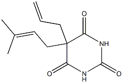 5-Allyl-5-(3-methyl-2-butenyl)-2,4,6(1H,3H,5H)-pyrimidinetrione Structure