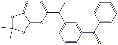 2-(3-Benzoylphenyl)propanoic acid 2,2-dimethyl-4-oxo-1,3-dioxolan-5-yl ester Structure