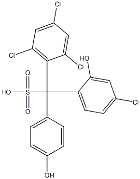 (4-Chloro-2-hydroxyphenyl)(2,4,6-trichlorophenyl)(4-hydroxyphenyl)methanesulfonic acid|