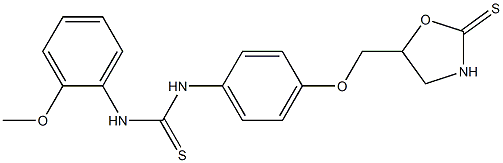 1-(o-Methoxyphenyl)-3-[p-[[(2-thioxo-5-oxazolidinyl)methyl]oxy]phenyl]thiourea,,结构式