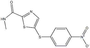 5-(p-Nitrophenylthio)-N-methyl-2-thiazolecarboxamide Structure