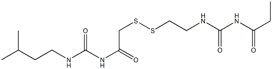 1-Propanoyl-3-[2-[[(3-isopentylureido)carbonylmethyl]dithio]ethyl]urea