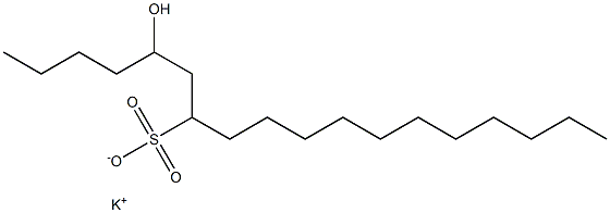 5-Hydroxyoctadecane-7-sulfonic acid potassium salt Structure