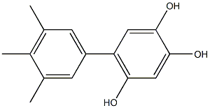 5-(3,4,5-Trimethylphenyl)benzene-1,2,4-triol Structure