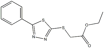 [(5-Phenyl-1,3,4-thiadiazol-2-yl)thio]acetic acid ethyl ester,,结构式