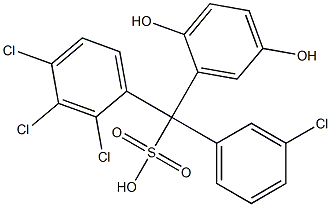 (3-Chlorophenyl)(2,3,4-trichlorophenyl)(2,5-dihydroxyphenyl)methanesulfonic acid Structure