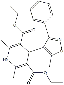 1,4-Dihydro-2,6-dimethyl-4-(5-methyl-3-phenyl-4-isoxazolyl)pyridine-3,5-dicarboxylic acid diethyl ester