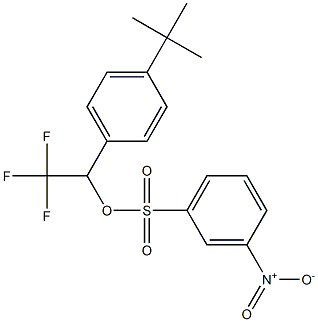 3-ニトロベンゼンスルホン酸2,2,2-トリフルオロ-1-(4-tert-ブチルフェニル)エチル 化学構造式