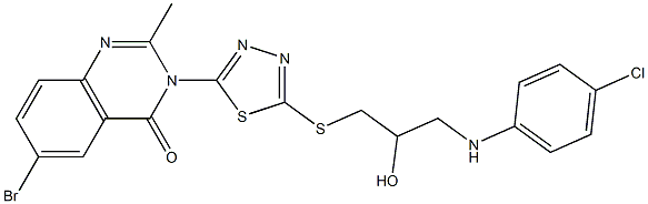  6-Bromo-2-methyl-3-[5-[[3-(4-chloroanilino)-2-hydroxypropyl]thio]-1,3,4-thiadiazol-2-yl]quinazolin-4(3H)-one