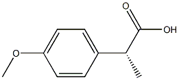 [R,(-)]-2-(p-メトキシフェニル)プロピオン酸 化学構造式