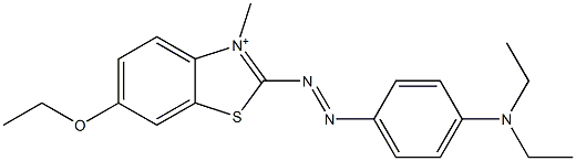 2-[p-(Diethylamino)phenylazo]-6-ethoxy-3-methylbenzothiazol-3-ium Structure