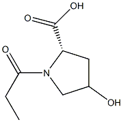 1-Propionyl-4-hydroxy-L-proline 结构式