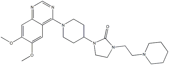 1-[1-(6,7-Dimethoxyquinazolin-4-yl)piperidin-4-yl]-3-(2-piperidinoethyl)imidazolidin-2-one Struktur