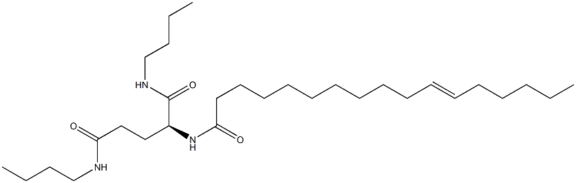 N2-(11-ヘプタデセノイル)-N1,N5-ジブチルグルタミンアミド 化学構造式