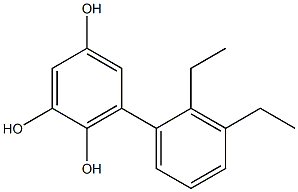 6-(2,3-Diethylphenyl)benzene-1,2,4-triol,,结构式