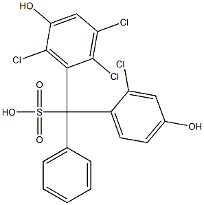 (2-Chloro-4-hydroxyphenyl)(2,3,6-trichloro-5-hydroxyphenyl)phenylmethanesulfonic acid