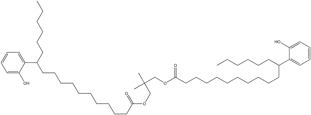 Bis[12-(2-hydroxyphenyl)stearic acid]2,2-dimethylpropane-1,3-diyl ester Structure