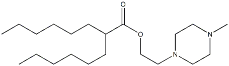 2-Hexyloctanoic acid 2-(4-methyl-1-piperazinyl)ethyl ester Struktur