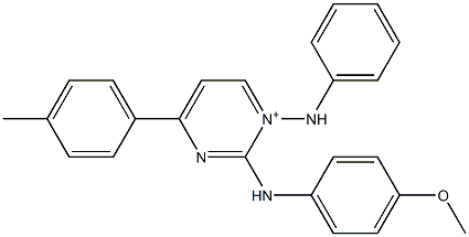 1-(Phenylamino)-2-(4-methoxyphenylamino)-4-(4-methylphenyl)-1-pyrimidinium