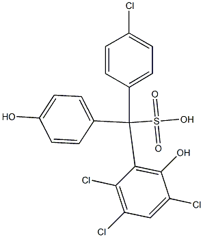 (4-Chlorophenyl)(2,3,5-trichloro-6-hydroxyphenyl)(4-hydroxyphenyl)methanesulfonic acid|