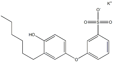 4'-Hydroxy-3'-hexyl[oxybisbenzene]-3-sulfonic acid potassium salt Structure