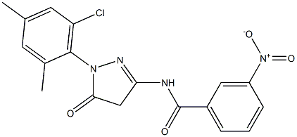 1-(6-Chloro-2,4-dimethylphenyl)-3-(3-nitrobenzoylamino)-5(4H)-pyrazolone Structure