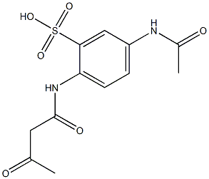 2-(Acetoacetylamino)-5-(acetylamino)benzenesulfonic acid Structure