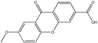 7-Methoxy-9-oxo-9H-xanthene-3-carboxylic acid,,结构式