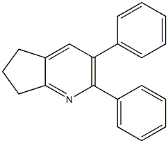 2,3-ジフェニル-6,7-ジヒドロ-5H-シクロペンタ[b]ピリジン 化学構造式