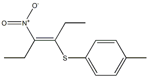 (E)-3-(4-Methylphenylthio)-4-nitro-3-hexene 结构式