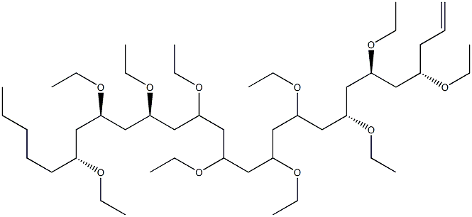 (4S,6S,8S,18R,20R,22R)-4,6,8,10,12,14,16,18,20,22-Decaethoxy-1-heptacosene,,结构式