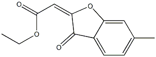 2-エトキシカルボニル-メチレン-6-メチル-3(2H)-ベンゾフラノン 化学構造式