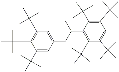 2-(2,3,5,6-テトラ-tert-ブチルフェニル)-1-(3,4,5-トリ-tert-ブチルフェニル)プロパン 化学構造式