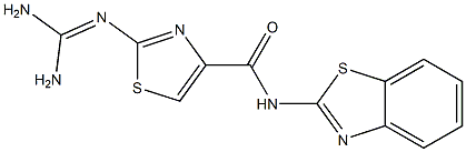 2-(Diaminomethyleneamino)-N-(2-benzothiazolyl)thiazole-4-carboxamide Structure