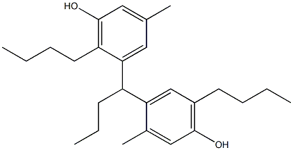 4,5'-Butylidenebis(3-methyl-6-butylphenol) Structure