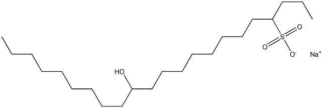 13-Hydroxydocosane-4-sulfonic acid sodium salt 结构式