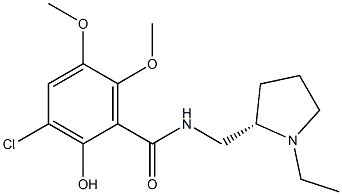 3-Chloro-2-hydroxy-5,6-dimethoxy-N-[[(2S)-1-ethylpyrrolidin-2-yl]methyl]benzamide Structure