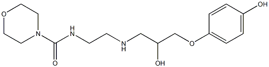 1-(p-Hydroxyphenoxy)-3-[[2-[[(morpholino)carbonyl]amino]ethyl]amino]-2-propanol,,结构式