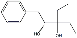 [R,(+)]-3-エチル-1-フェニル-2,3-ペンタンジオール 化学構造式