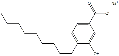 4-Nonyl-3-hydroxybenzoic acid sodium salt Structure