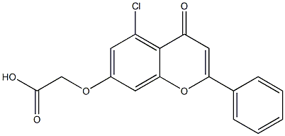 [[5-Chloro-2-phenyl-4-oxo-4H-1-benzopyran-7-yl]oxy]acetic acid Structure