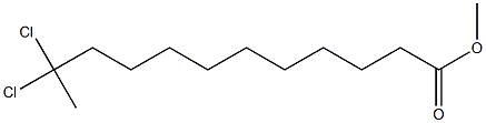 11,11-Dichlorododecanoic acid methyl ester 结构式