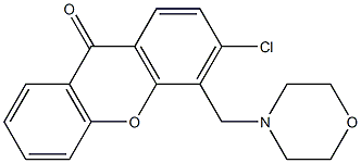 3-Chloro-4-(morpholinomethyl)-9H-xanthen-9-one Structure