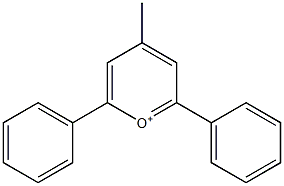 2,6-Diphenyl-4-methylpyrylium Struktur