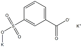 3-(Potassiosulfo)benzenecarboxylic acid potassium salt Structure