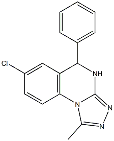 7-Chloro-4,5-dihydro-1-methyl-5-phenyl[1,2,4]triazolo[4,3-a]quinazoline Structure